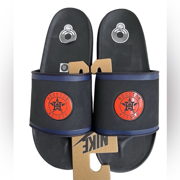 Houston Astros MLB NIKE SLIDES FLIP FLOP DH6978 Mens Comfy Sandals SIZE 14 New - Picture 6 of 9
